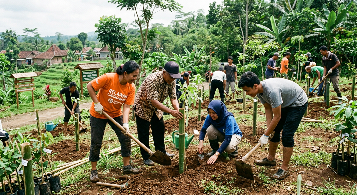 LIVESGP BEKASI Hijau - Program lingkungan seperti gotong royong dan penanaman pohon.
